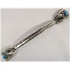 Image 1 : Navajo Sterling Turquoise Watch Band - L. Maloney