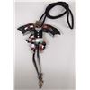 Image 1 : Dynamic Zuni Nickel Silver Eagle Dancer Bolo Tie