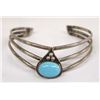 Image 1 : Navajo Sterling Silver & Turquoise Bracelet