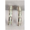 Image 1 : Zuni Sterling Silver Opal Channel Inlay Earrings