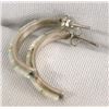 Image 2 : Zuni Sterling Silver Opal Channel Inlay Earrings
