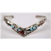 Image 1 : Zuni Sterling Inlay Bracelet by Henry Addikie