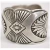 Image 2 : Navajo Sterling Cuff Bracelet by B.& E. Tahe