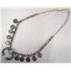 Image 1 : Navajo Silver Turquoise Mercury Dime Necklace
