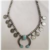 Image 2 : Navajo Silver Turquoise Mercury Dime Necklace