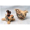 Image 2 : Jemez Pottery Turtle Storyteller and Pottery Bird
