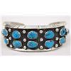 Image 1 : 1980 Navajo Silver Turquoise Bracelet, Calladito