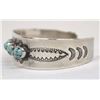 Image 2 : Vintage Zuni Silver Turquoise Bracelet, Martinez