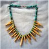 Image 1 : Navajo Bisbee Turquoise Bone & Bead Choker