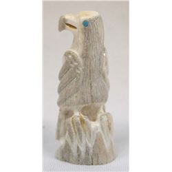 Zuni Carved Bone Eagle Fetish by Garrick Weeka