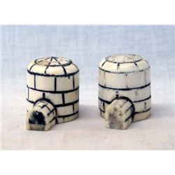 Northwest Coast Inuit Ivory Salt & Pepper Shakers