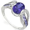 Image 1 : Natural Tanzanite & Diamond Gold Ring