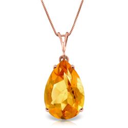 Genuine 14KT Rose Gold 5 ctw Citrine Necklace - SKU#-JGG62548