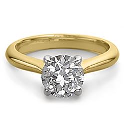 Genuine 14K 2Tone Gold Jewelry 1.0 ctw Natural Diamond Solitaire Ring - SKU#Y190P7-WJA1321
