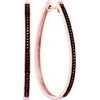 Image 1 : Genuine 10K Rose Gold Jewelry 0.25 ctw Cognac Diamond Hoop Earrings - SKU#JSC97607