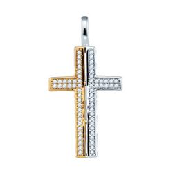 Genuine 10K 2Tone Gold Jewelry 0.20 ctw Diamond Pendant - SKU#JSC81444