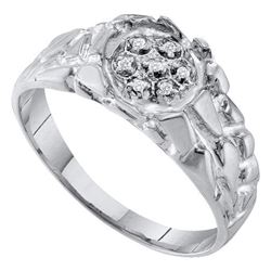 Silver Jewelry 0.04 ctw Genuine Diamond Men's Ring - WGD48287