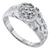 Image 1 : Silver Jewelry 0.04 ctw Genuine Diamond Men's Ring - WGD48287