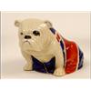 Image 1 : A Royal Doulton Bulldog, draped in a Union Jack 9.5 cm  See illustration £40-60...