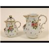 Image 1 : A Late 19th Century Meissen Jug, encrusted flowers, 13.5cm, and a matching jug and cover (some da...