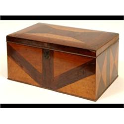 A 19th Century Box, veneered in maple and rosewood, 38 cm  See illustration £60-100...