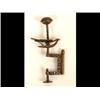 Image 1 : A Victorian Brass Hemming Bird, the needle cushion on a spiral twist column with a bird below  Se...