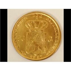A Netherlands Gold Ten Gilders £40-60...