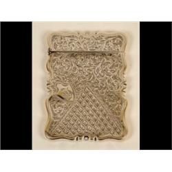 A Silver Visiting Card, initialed, engraved scrolling foliage, Birmingham 1901  See illustration...