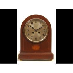 An Edwardian Inlaid Mahogany Mantle Clock  See illustration £70-90...