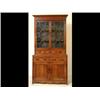 Image 1 : An Early 19th Century Oak Bookcase on Cupboard, the moulded cornice above a pair of bar glazed do...