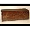 Image 1 : A 17th/18th Century Continental Coffer, the exterior carved figures, beasts and foliage, the inte...