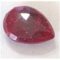 13.10 CARAT RUBY *EXTREMELY RARE VERY LARGE* GEMSTONE PEAR CUT AND FACETED GEM!! GEM CAME OUT OF SAF