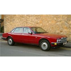A 1988 Jaguar XJ6 2.9 Saloon, registration F296 TEL, manual, grenadier red, Cotswold tweed interi...
