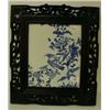 Image 1 : A Chinese Plaque, decorated in under glaze blue a bird amongst foliage, in a carved and pierced f...