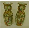 Image 1 : A Pair of 19th Century Cantonese Vases, decorated figures in enamel colours, 25.5 cm £30 - 50...