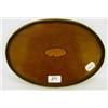 Image 1 : An Edwardian Oval Tray, inlaid a shell,  30 cm £20 - 30...