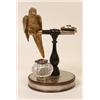 Image 1 : A Late Victorian Novelty Desk Stand, in the form of a parrot, with a claw out stretched to hold a...