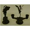Image 1 : A Pair of Late 19th Century Bronze Candelabra, in the form of a bird standing on a turtle, mounte...