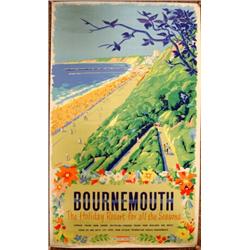 A British Railways Poster, Bournemouth , printed by Ernest Day, 102 x 63.5 cm, (minor damage)  Se...