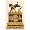 Image 1 : A 19th Century Mantle Clock, the 9 cm diameter dial with Roman numerals, fitted an eight day move...