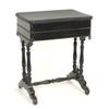 Image 1 : A Late 19th Century Continental Work Table, on reeded baluster legs, joined by a similar stretche...