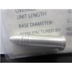.999 Solid Silver .22 caliber bullet