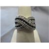 Image 1 : Black & White Diamond crossover ring