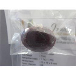 Museum size 54 CT Ruby gemstone -  oval cut