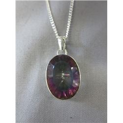 Custom made 15+ CT Mystic Topaz necklace