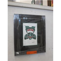 Framed Richard Shorty print - "Frog"