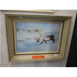 Elk picture in a vintage frame