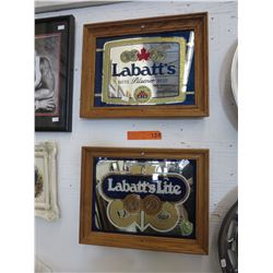 2 Labatt's Framed Mirrors