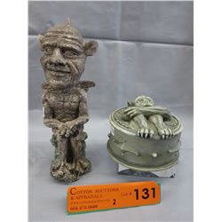 Gargoyle Bobble Head & Lidded Box