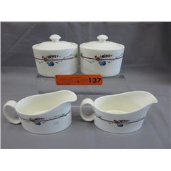 2 Royal Doulton Cream & Sugar sets
